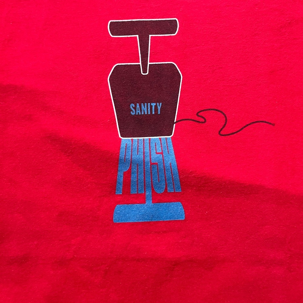 ⭕️Vintage Phish Tshirt 1999 Sanity Red size XL EUC Short sleeve